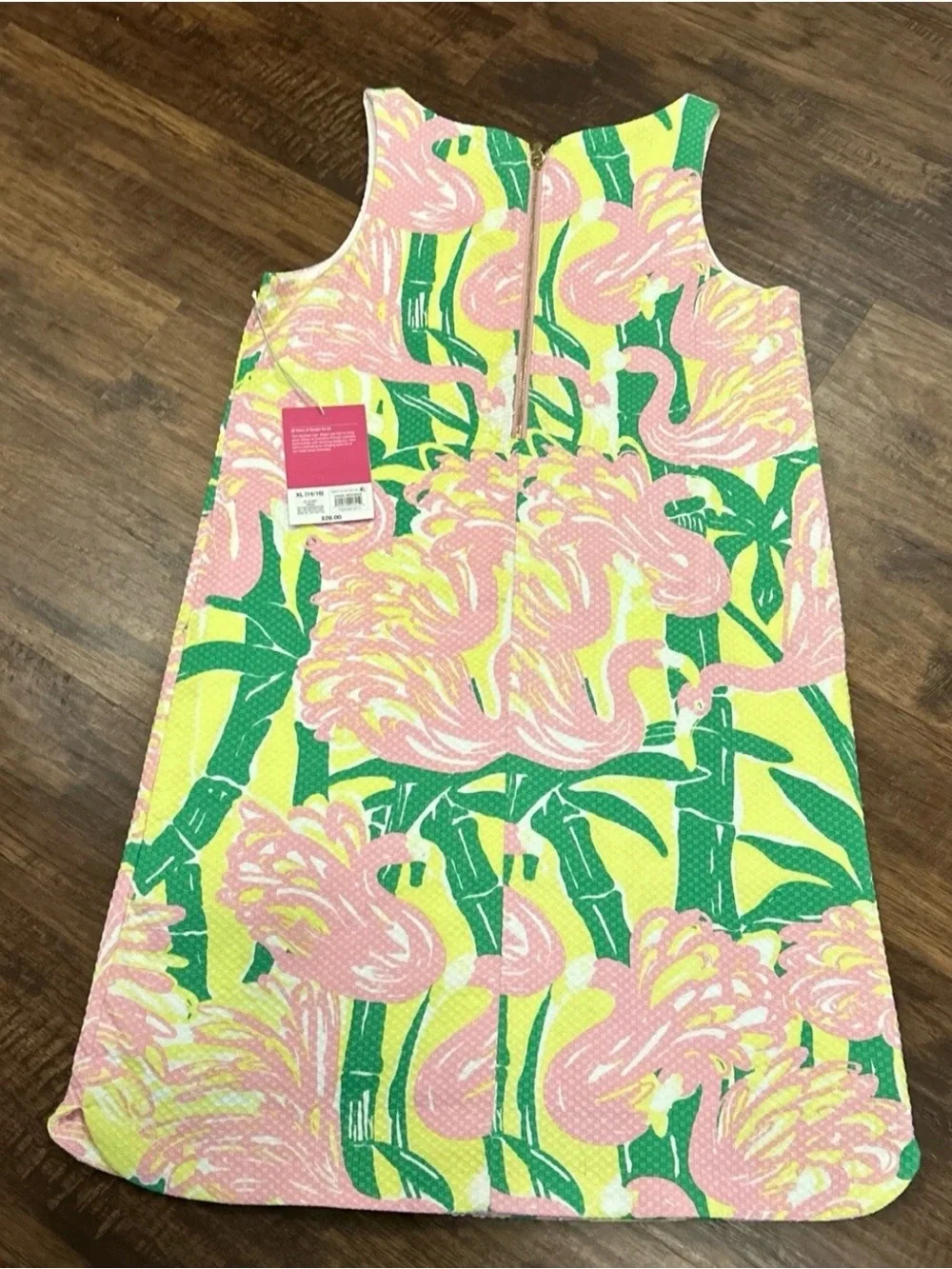 Lilly Pulitzer Fan Dance Flamingo Shift Dress Girls Size XL NWT